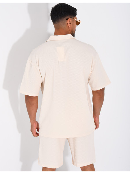 Ensemble texturé short et chemise