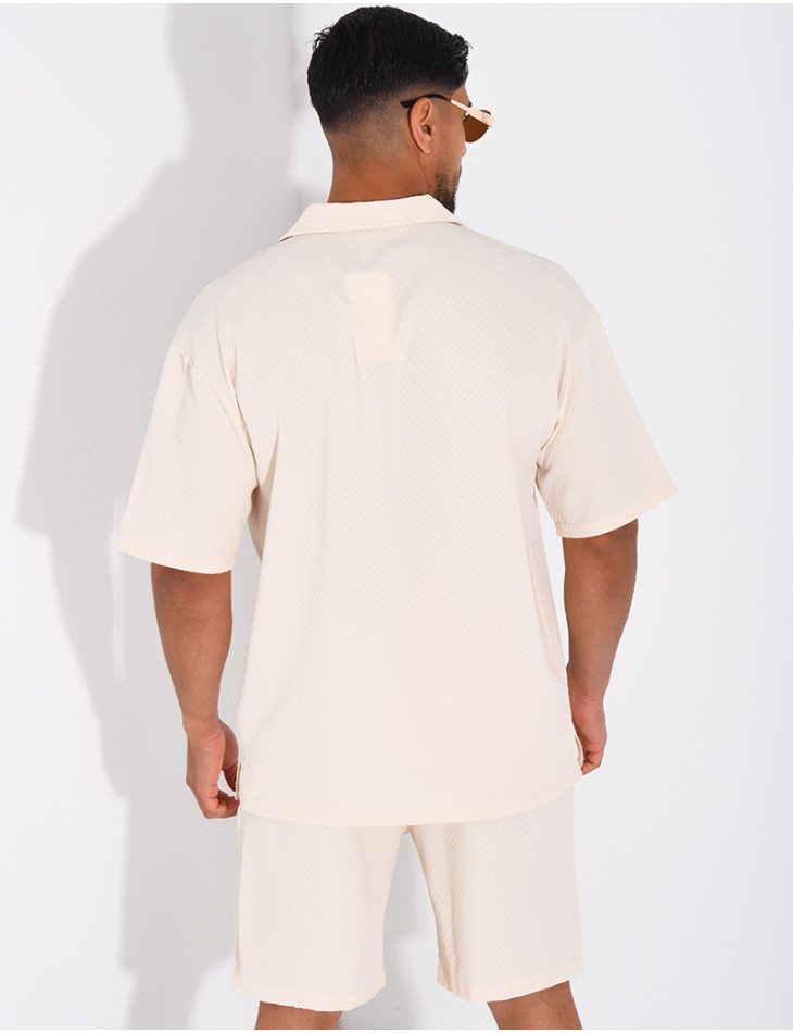 Ensemble texturé short et chemise