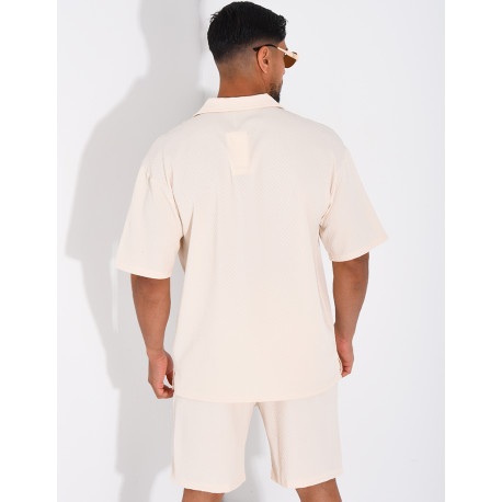 Ensemble texturé short et chemise
