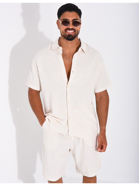 Ensemble en lin short et chemise