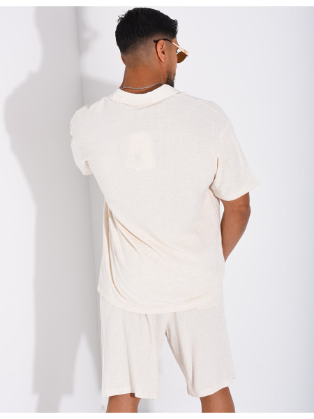 Ensemble en lin short et chemise