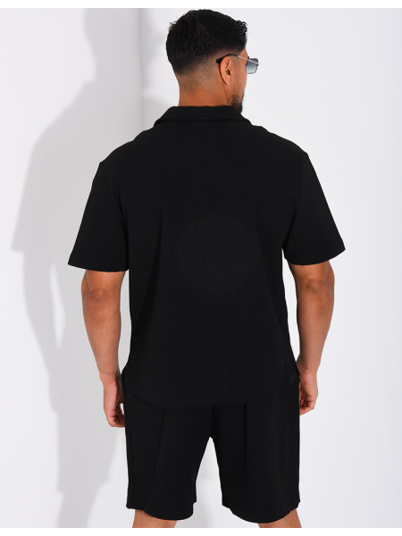 Ensemble gaufré short et chemise