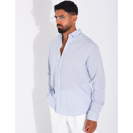 Chemise manches longues à rayures