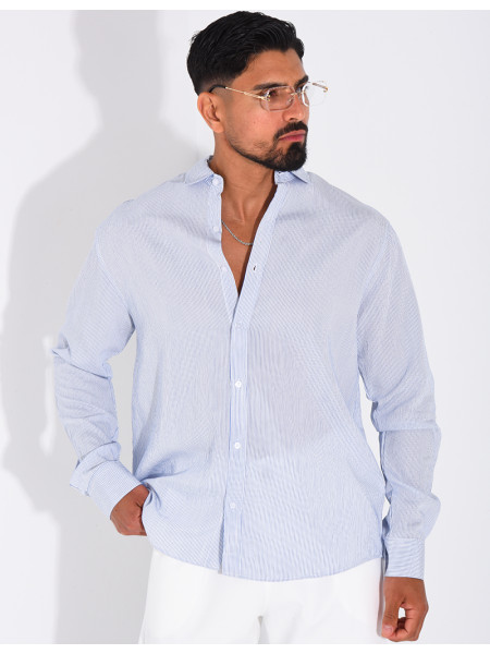 Chemise manches longues à rayures