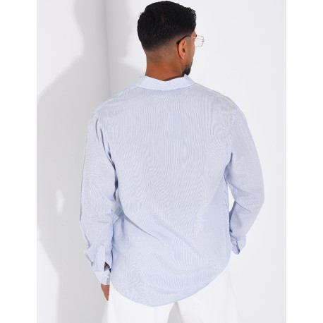 Chemise manches longues à rayures