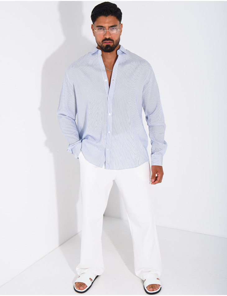 Chemise manches longues à rayures