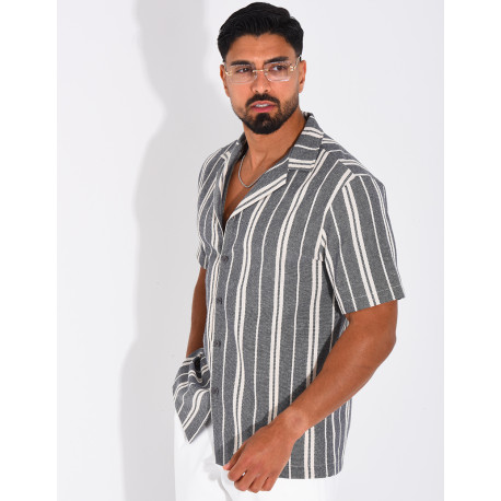 Chemise en lin à rayures
