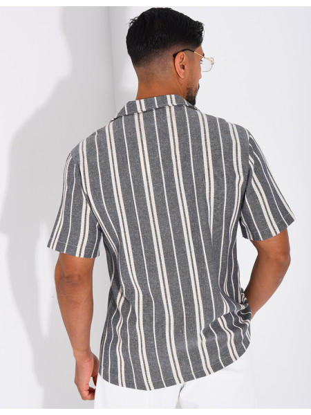 Chemise en lin à rayures