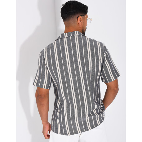 Chemise en lin à rayures