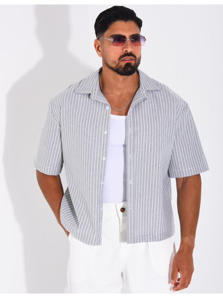 Chemise manches courtes à rayures