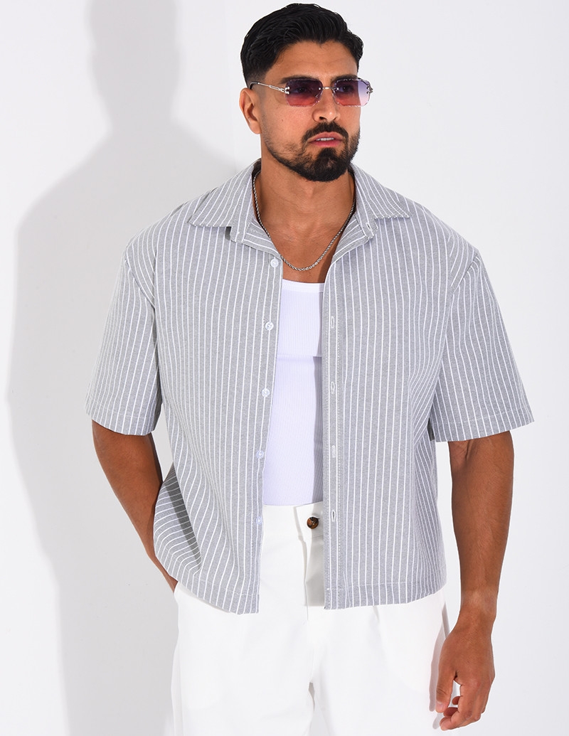 Chemise manches courtes à...