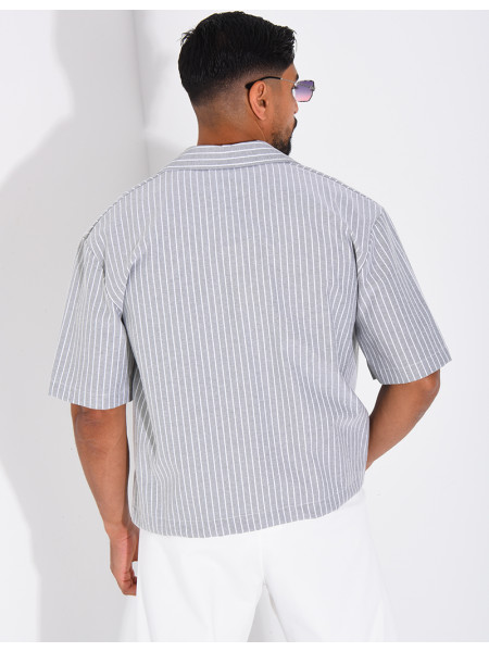 Chemise manches courtes à rayures