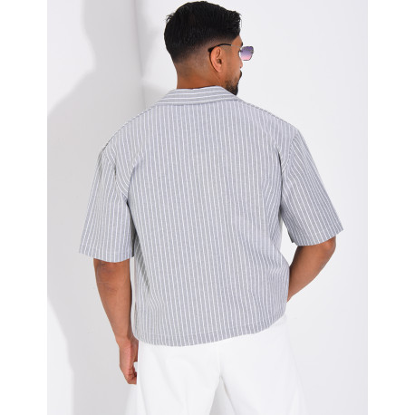 Chemise manches courtes à rayures