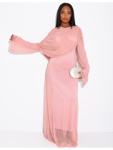 Long lined mesh dress