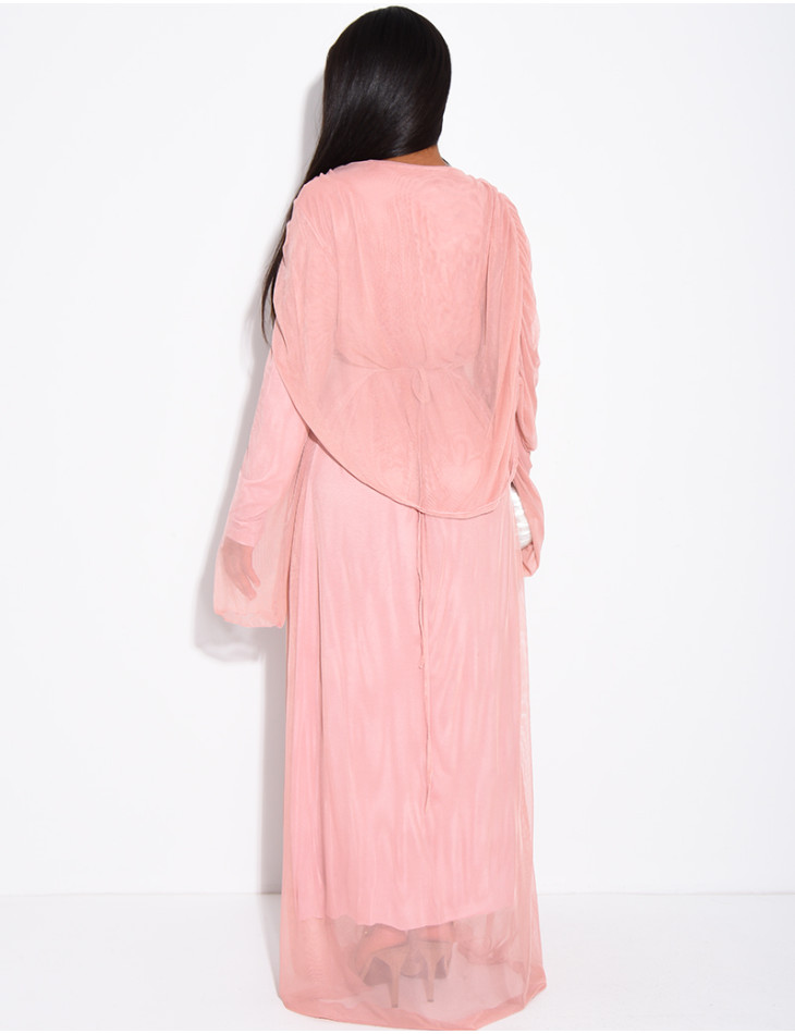 Long lined mesh dress