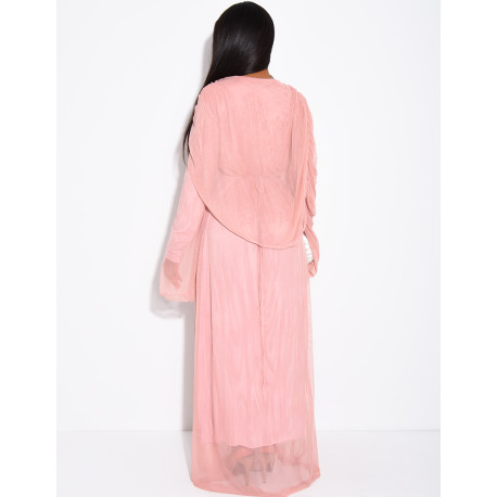 Long lined mesh dress