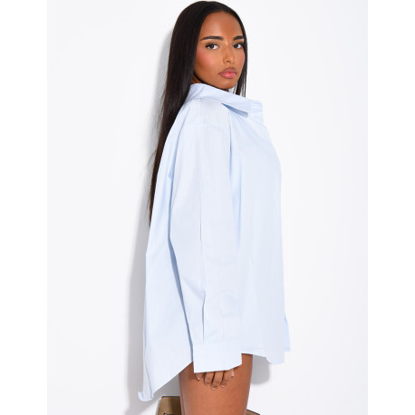 Ensemble chemise manches longues et débardeur côtelé "Le marais"