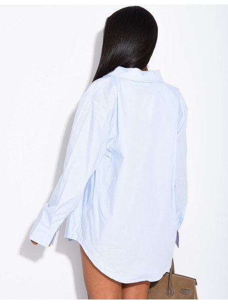 Ensemble chemise manches longues et débardeur côtelé "Le marais"