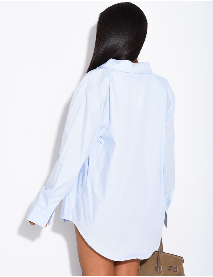 Ensemble chemise manches longues et débardeur côtelé "Le marais"