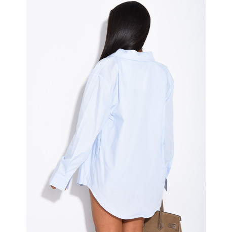 Ensemble chemise manches longues et débardeur côtelé "Le marais"