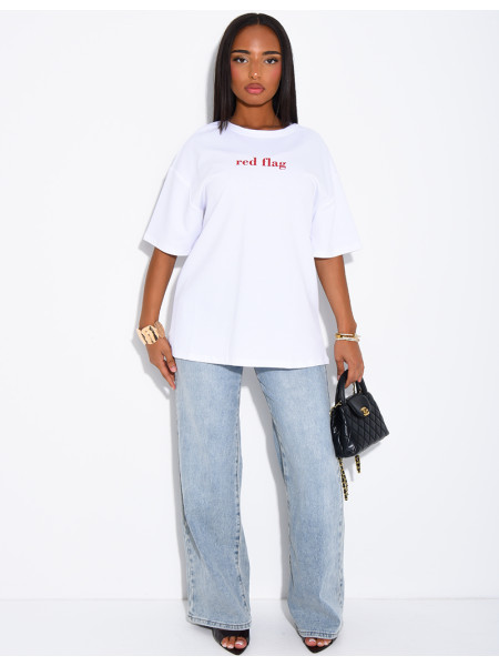 T-shirt uni "Red Flag"
