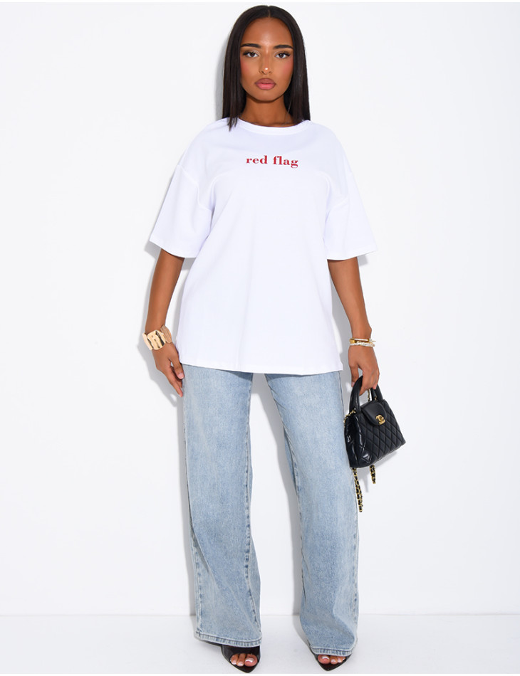 T-shirt uni "Red Flag"