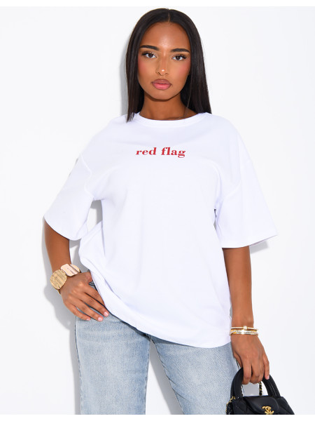 T-shirt uni "Red Flag"