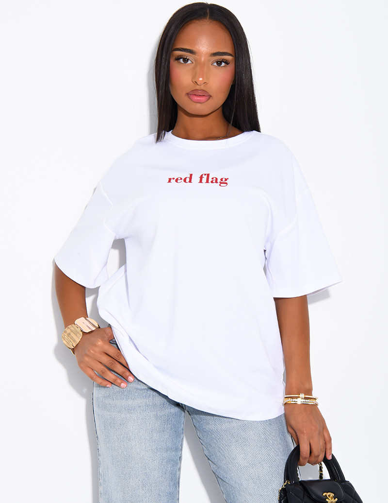 T-shirt uni "Red Flag"