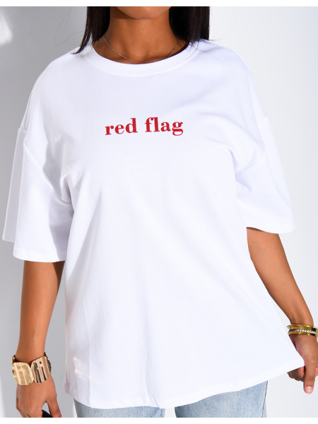 T-shirt uni "Red Flag"