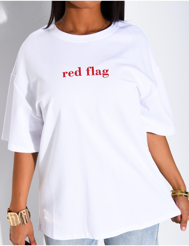 T-shirt uni "Red Flag"