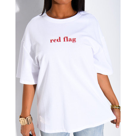 T-shirt uni "Red Flag"