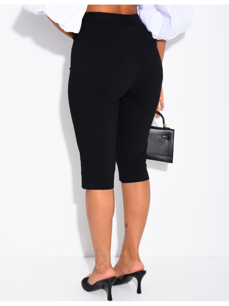 Pantalon capri en tissu stretch