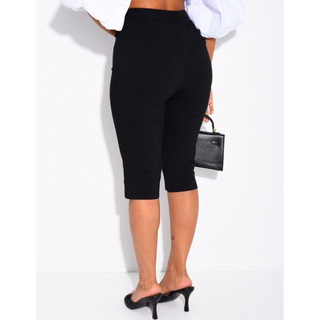 Pantalon capri en tissu stretch