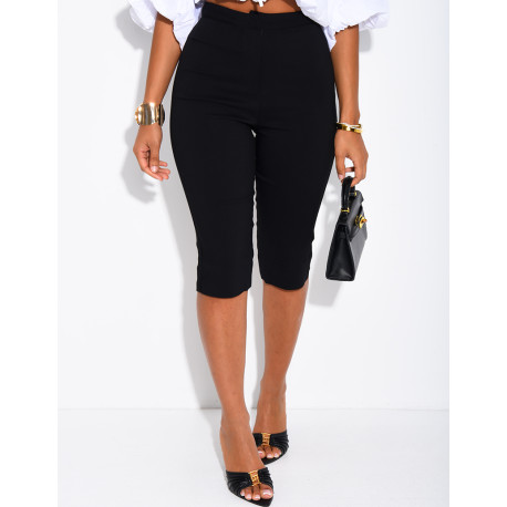 Pantalon capri en tissu stretch