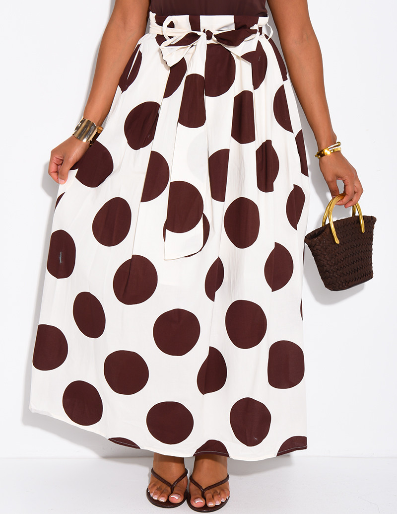 Long, lined poplin skirt...