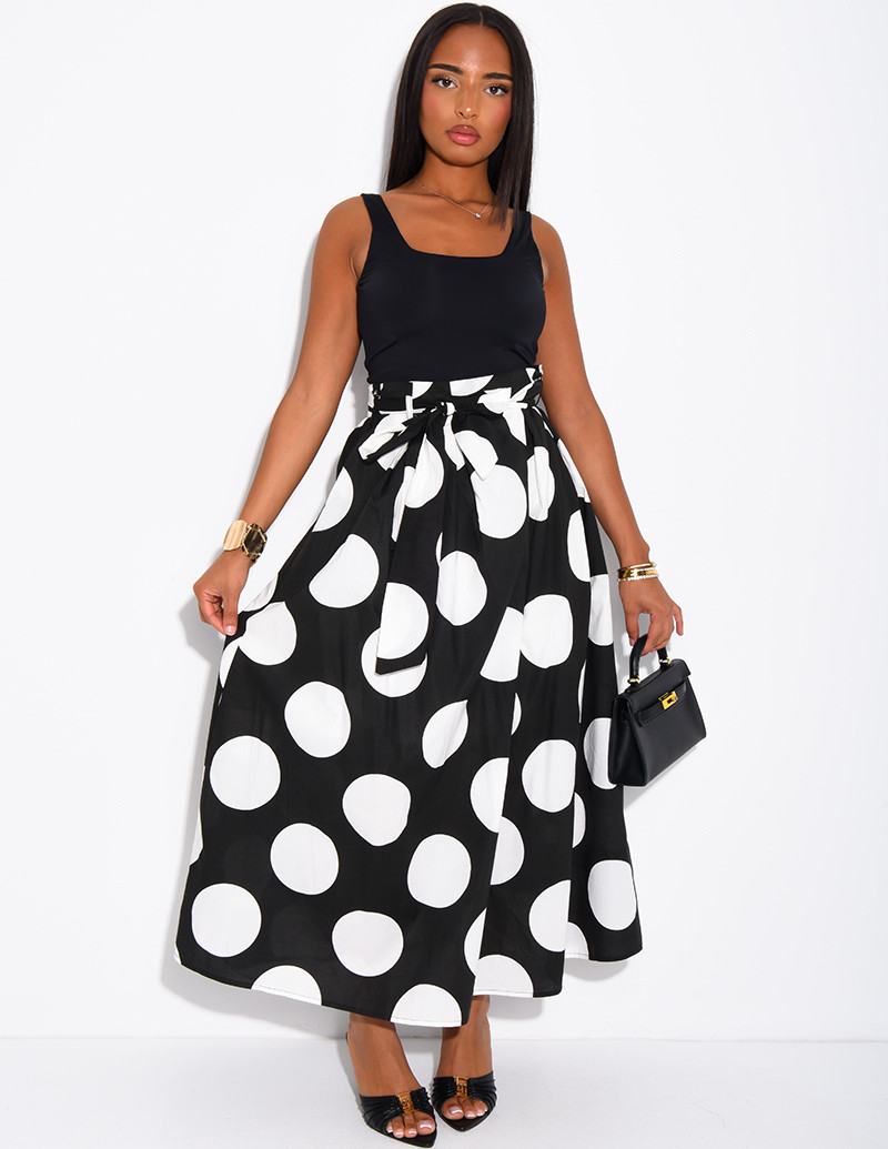 Long, lined poplin skirt...