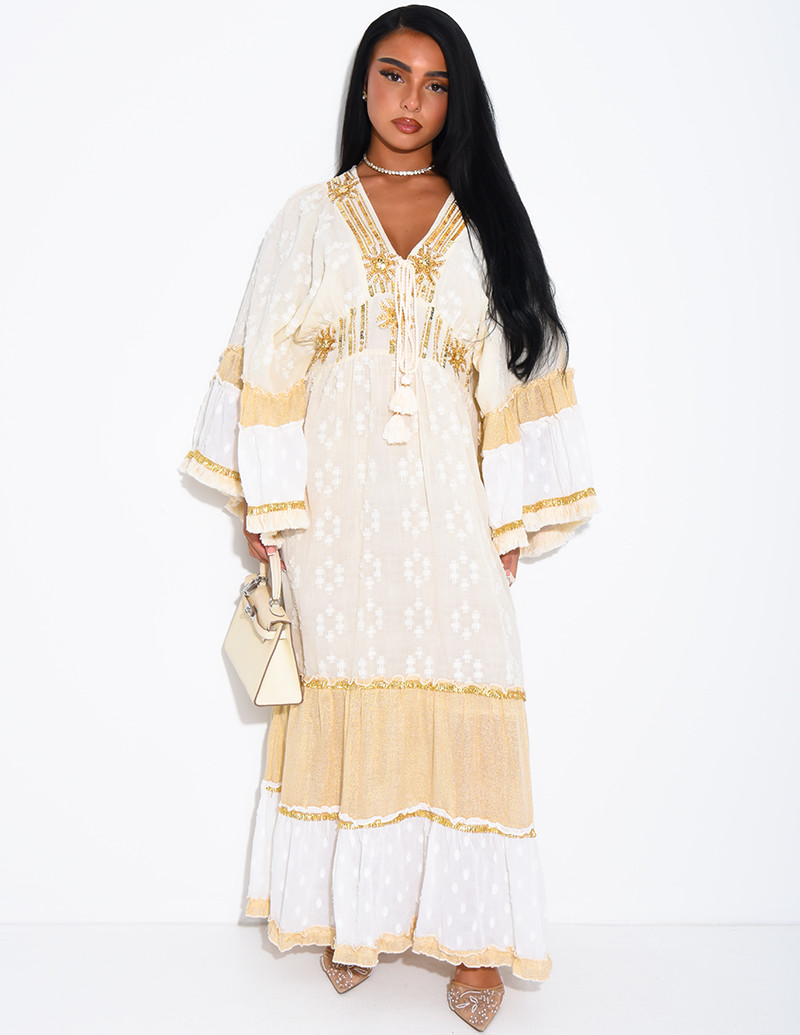 Langes Boho-Kleid aus...