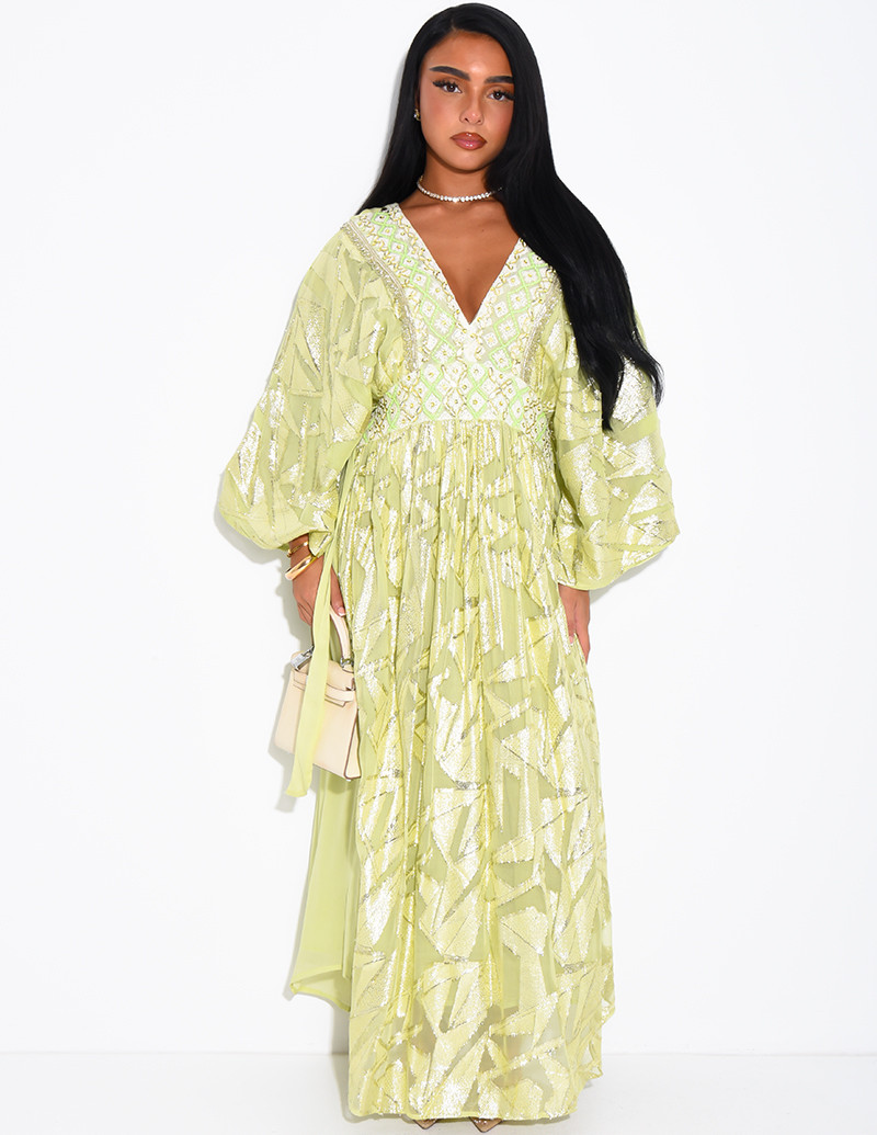 Robe bohème à perles et...