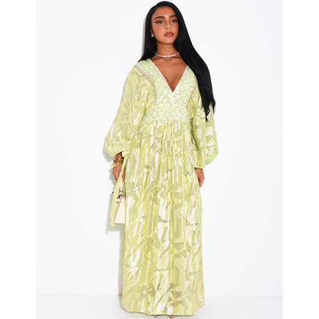 Robe bohème à perles et sequins