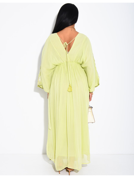 Robe bohème à perles et sequins