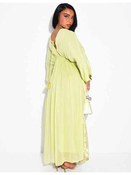 Robe bohème à perles et sequins