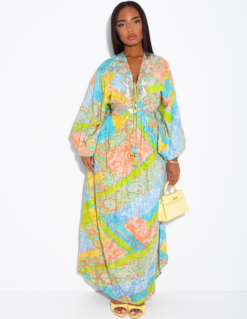 Langes Boho-Kleid aus...