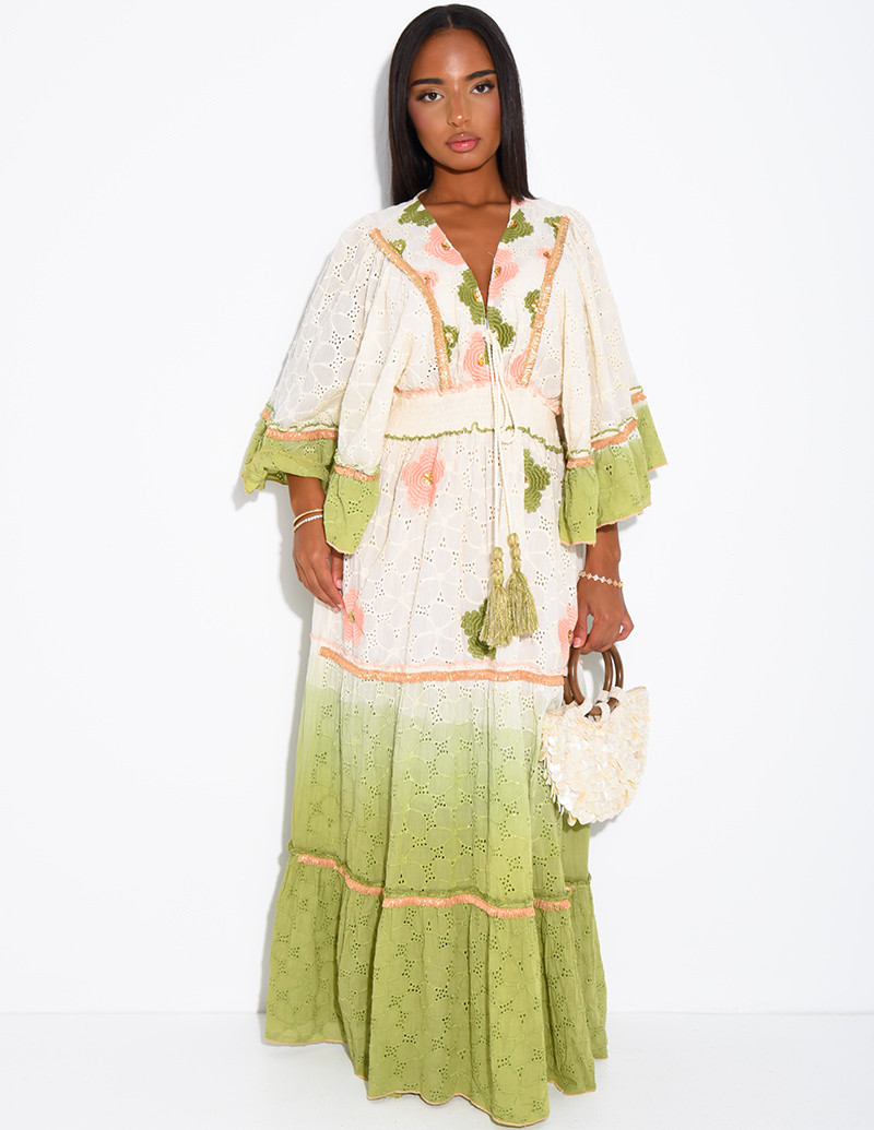 Langes Boho-Kleid aus...