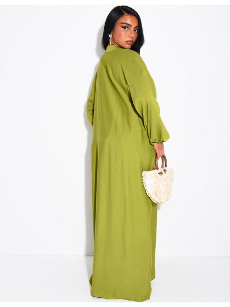 Set aus langem Kimono und Rock zum Binden