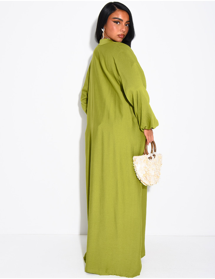 Set aus langem Kimono und Rock zum Binden