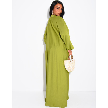 Set aus langem Kimono und Rock zum Binden