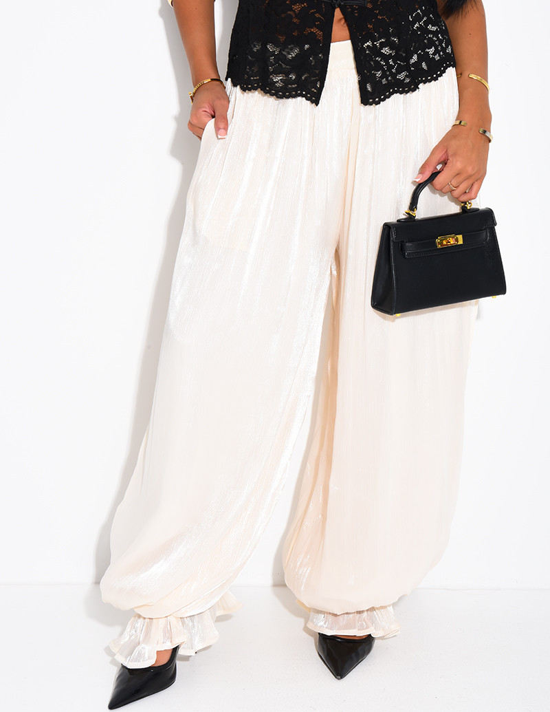 Pantalon bouffant en maille...