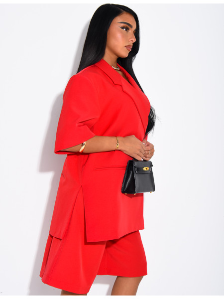 Premium-Set aus Bermudashorts und kurzärmeligem Blazer