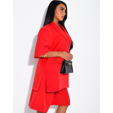Premium-Set aus Bermudashorts und kurzärmeligem Blazer