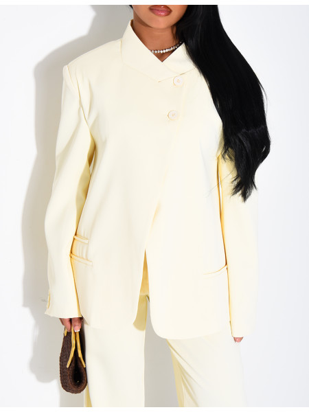 Oversize-Blazer mit doppelter Knopfleiste